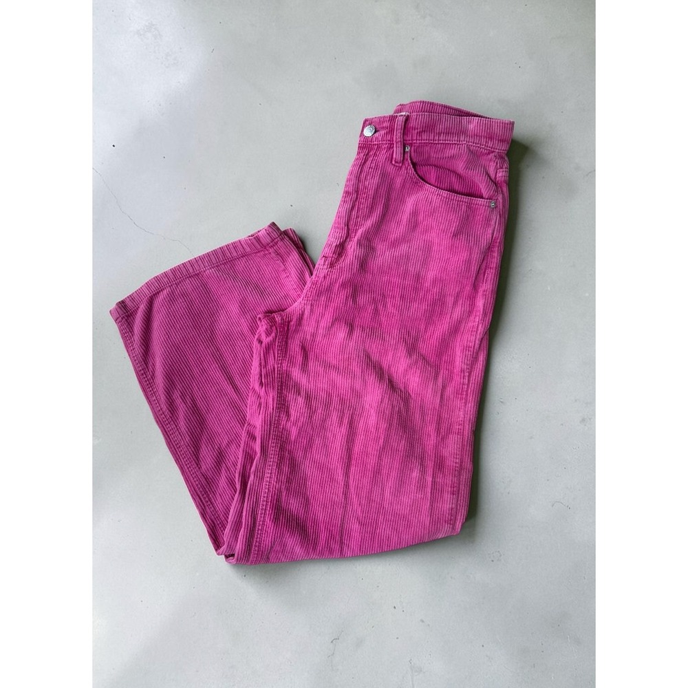 BDG Pink Corduroy Wide Leg Pants Women's Size 29 High Rise Skater Y2K